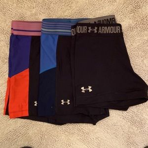 Lot of 3 Under Armour Compression Shorts